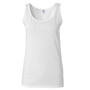 Gildan Ladies Soft Style Tank Top Vest / White